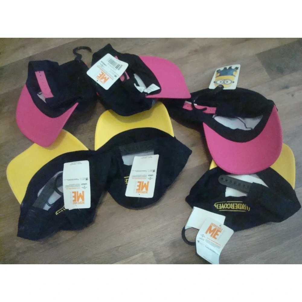 KIDS 6PC‎ LOT DESPICABLE ME MINIONS HAT CAP DEADSTOCK VINTAGE TT3